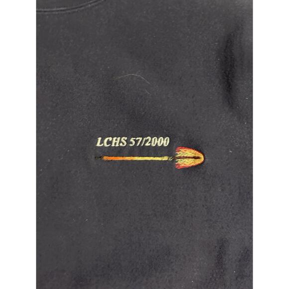 2000 Vintage Lee LCHS High School Blue Navy Sweater Crewneck - Men’s Large - Picture 3 of 10